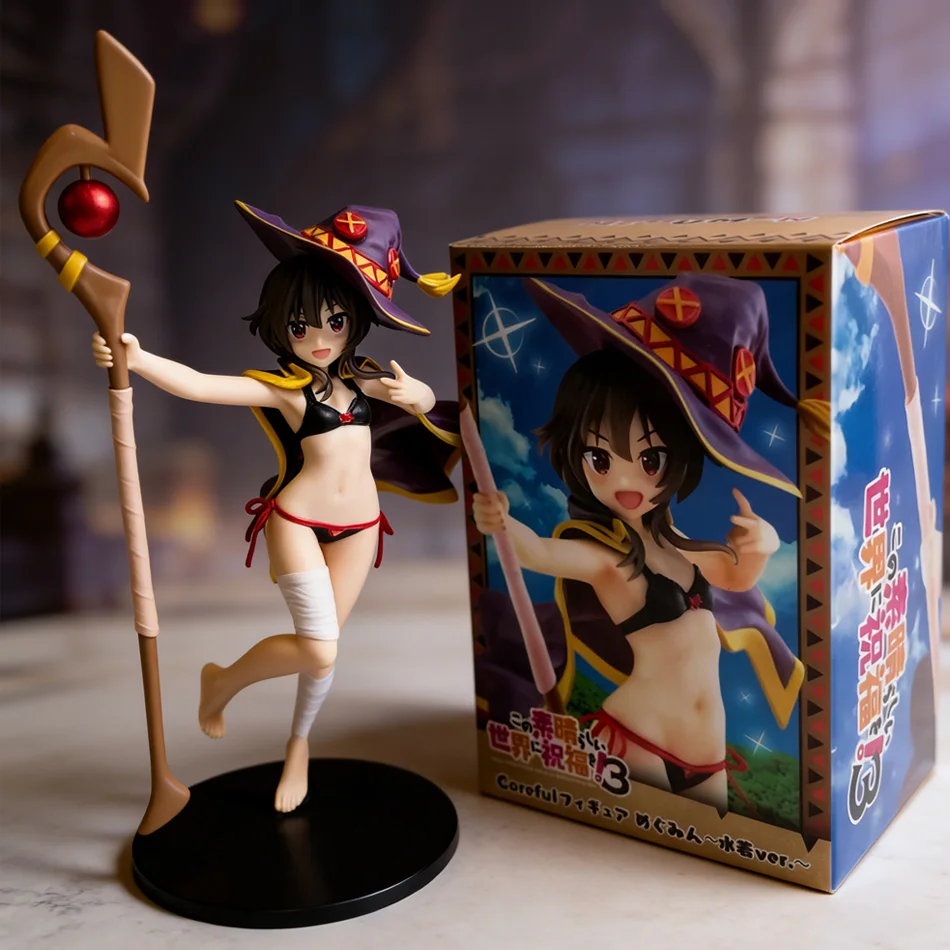 

24CM Konosuba Megumin Great Mage Swimsuit Ver. Anime Figure Beautiful Girl Collectible Model Desktop Decor Birthday Gift
