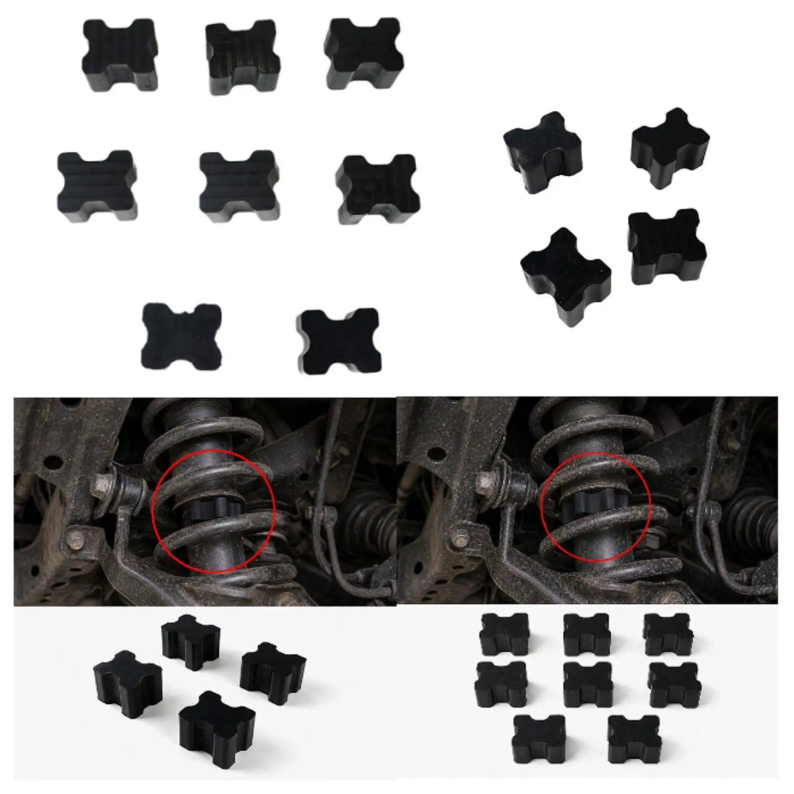 Front Coil Spring Booster Kit Car Accessories Rubber Lift Blocks Suspension Cushion for SUV Passenger Pickup
