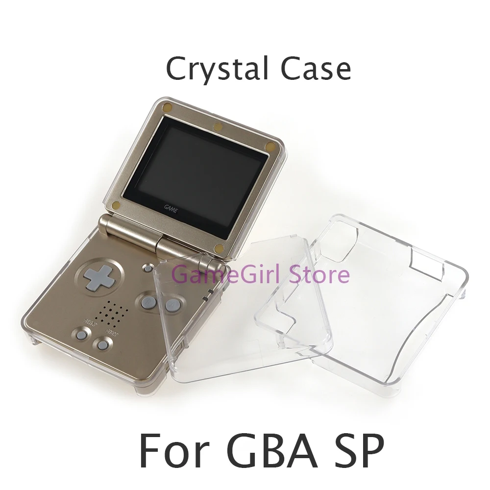 10 مجموعات لـ GBA SP غطاء حماية شفاف حافظة كريستالية لملحقات وحدة التحكم في الألعاب Gameboy Advance SP