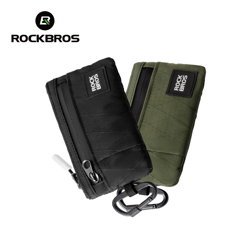 ROCKBROS Torba na telefon rowerowy Lekka przenośna torba na rękę Wisząca klamra Wielofunkcyjna torba na karty Portfel do przechowywania przedmiotów Torba do pracy