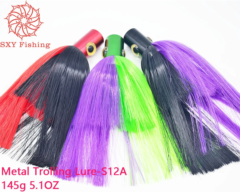 

SXY FISHING S12A 12inch 150g Aluminum metal head hair Lure Big Game Lure DIY Jet Head bait Tuna bait Wahoo bait Saltwater bait