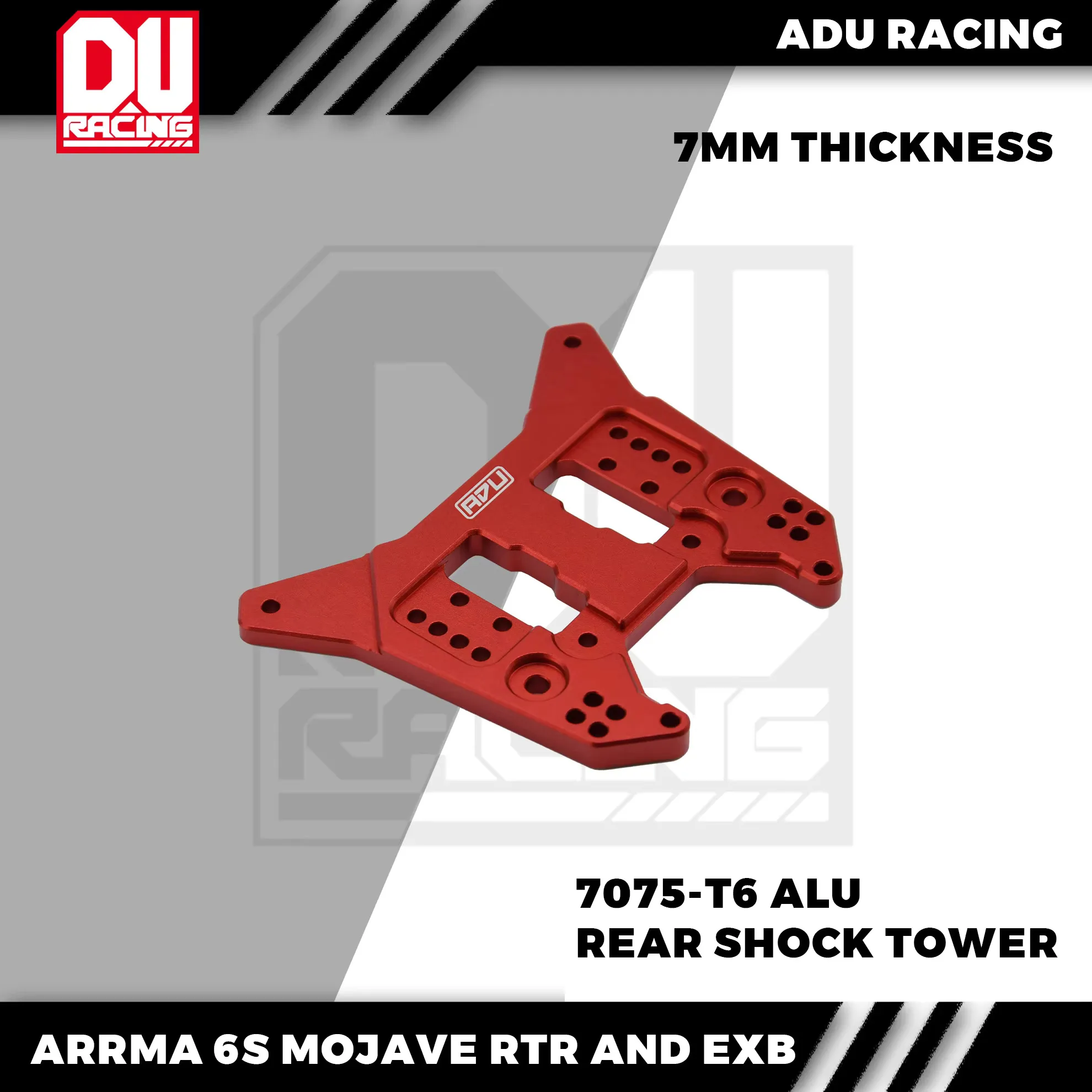 ADU Racing 7075-T6 7mm red back SHOCK TOWER FOR ARRMA 6S 1/7 MOJAVE exb rtr v2