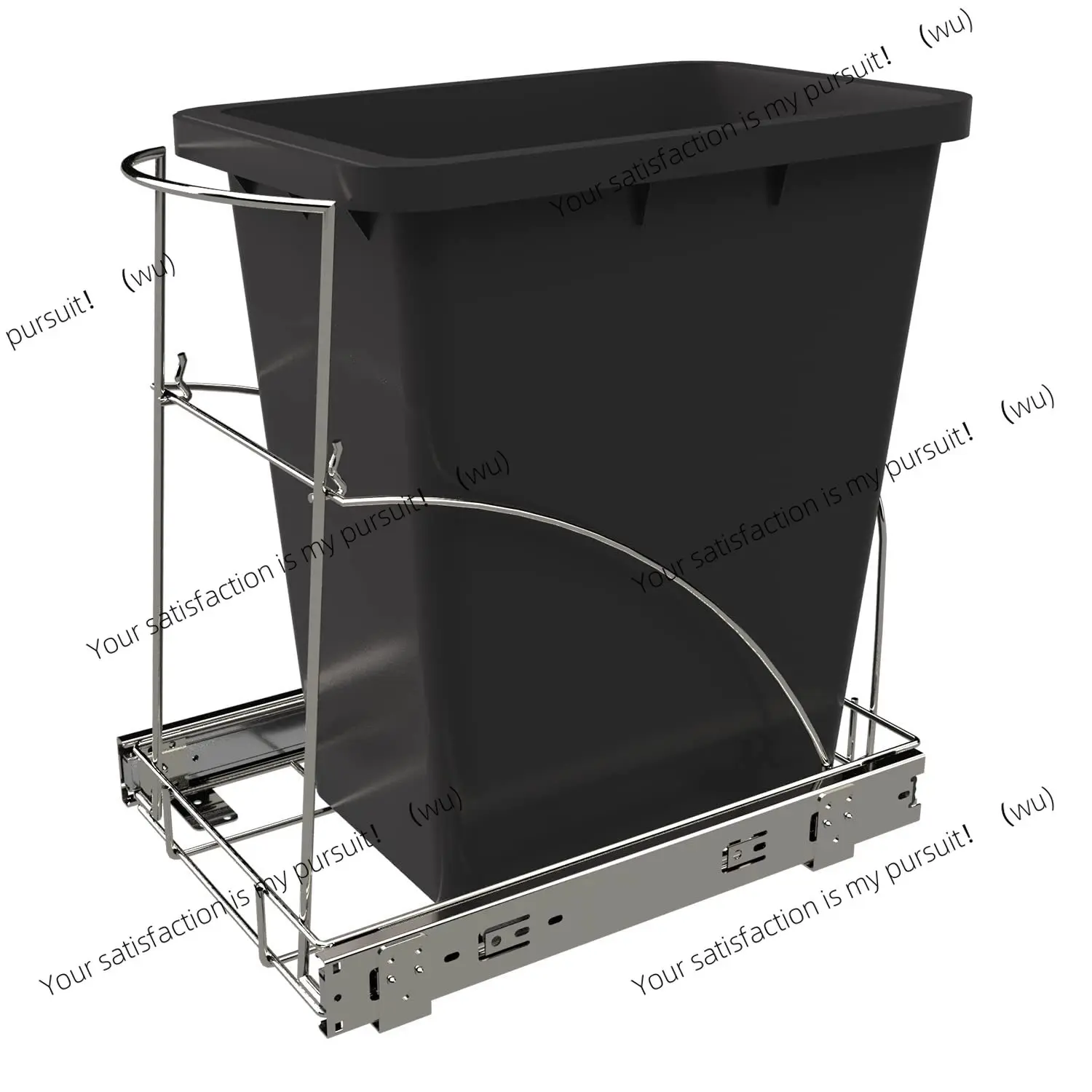 Cabinet garbage slide rack, drop-down trash can rack,