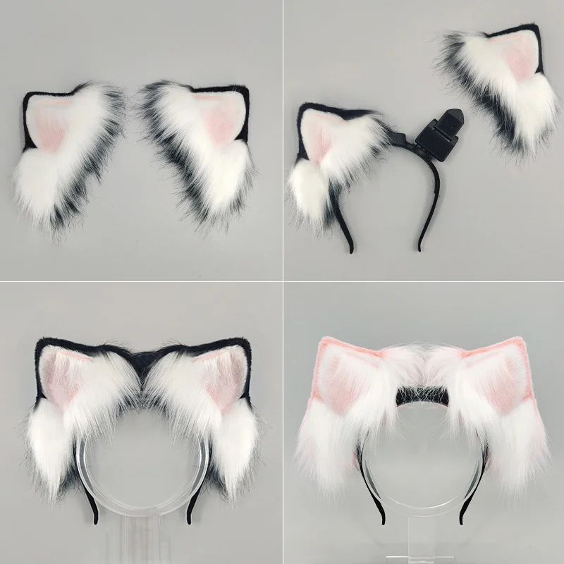 Charging Simulation Pet Ear Gravity Sensor Touch Electric Cat Ear Cosplay Prop Motion-Sensitive Foldable Cat Ear Headband