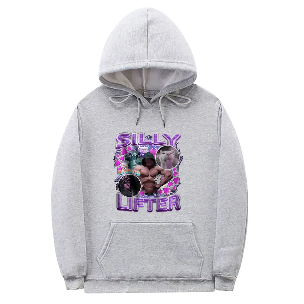 Sam Sulek Silly Lifter Pump Cover Bodybuilder Funny Meme Print Hoodie Men Women Vintage Casual Tracksuit Male Oversized Hoodies