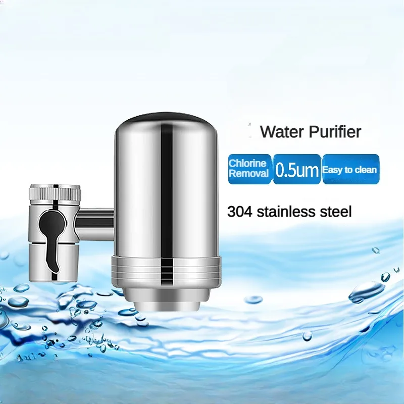 Household faucet water purifier, tap water filter 304 stainless steel faucet live stream pre-filter