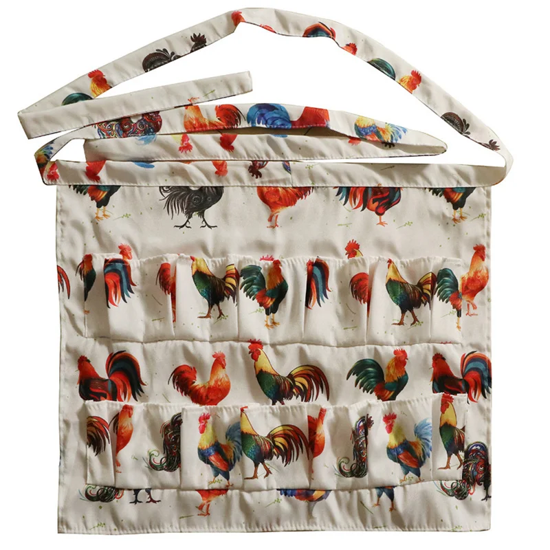 Pockets Egg Collecting Apron Chicken Farm Work Aprons Carry Egg Collecting Farm Apron Kitchen Garden Aprons