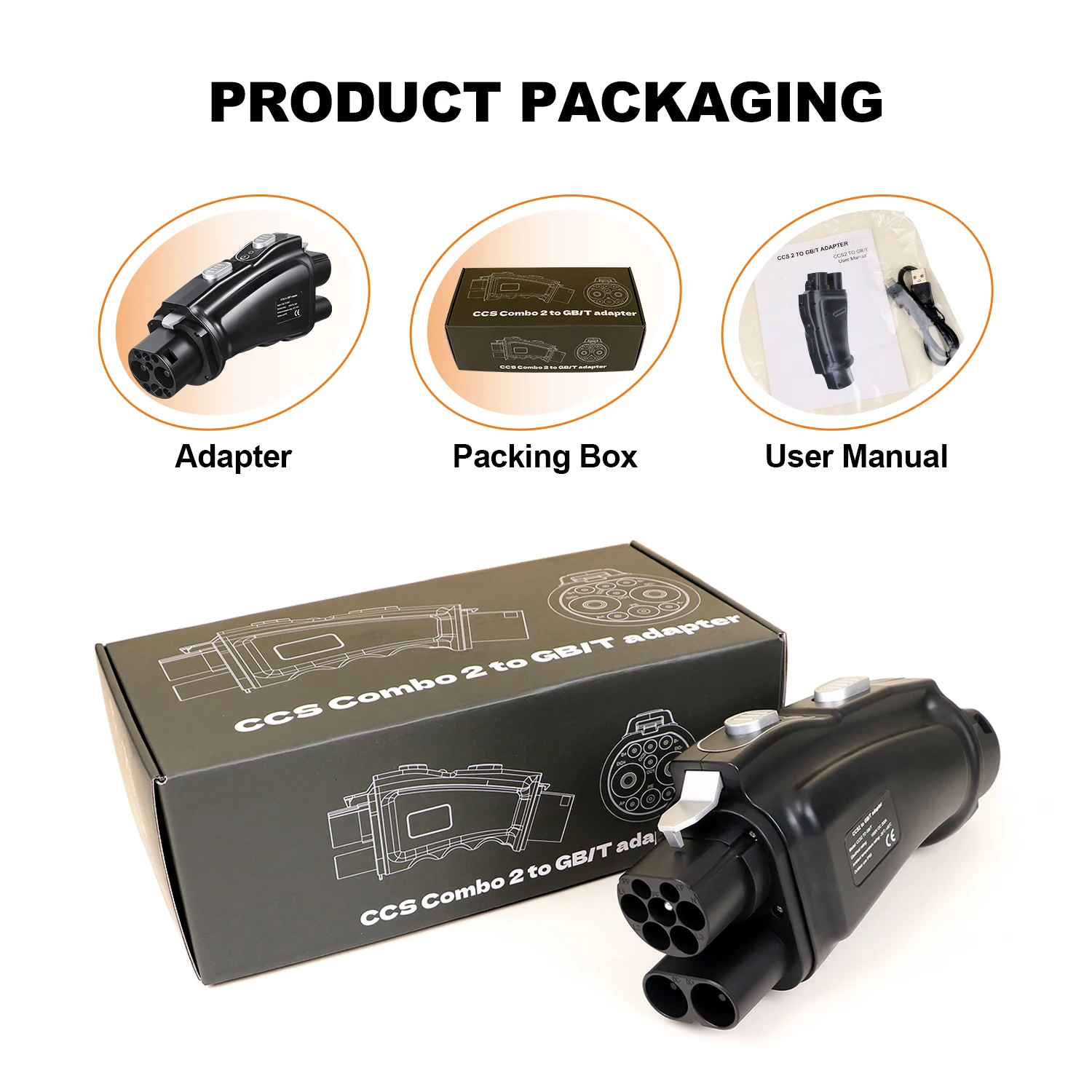 GOODCELL 300/400KW 300A CCS2 إلى GBT سيارة تيار مستمر محول شاحن EV موصل مركبة كهربية CCS2 إلى GBT محول ل BYD GE3 #4