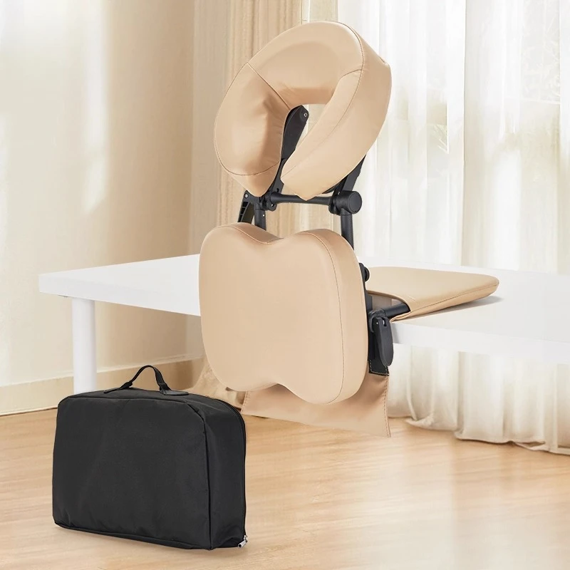 Massage Face Cushion Massage Table Nap Pillow with Pad Soft Comfortable Height Adjustable Desktop Massage Stand Face Pillows