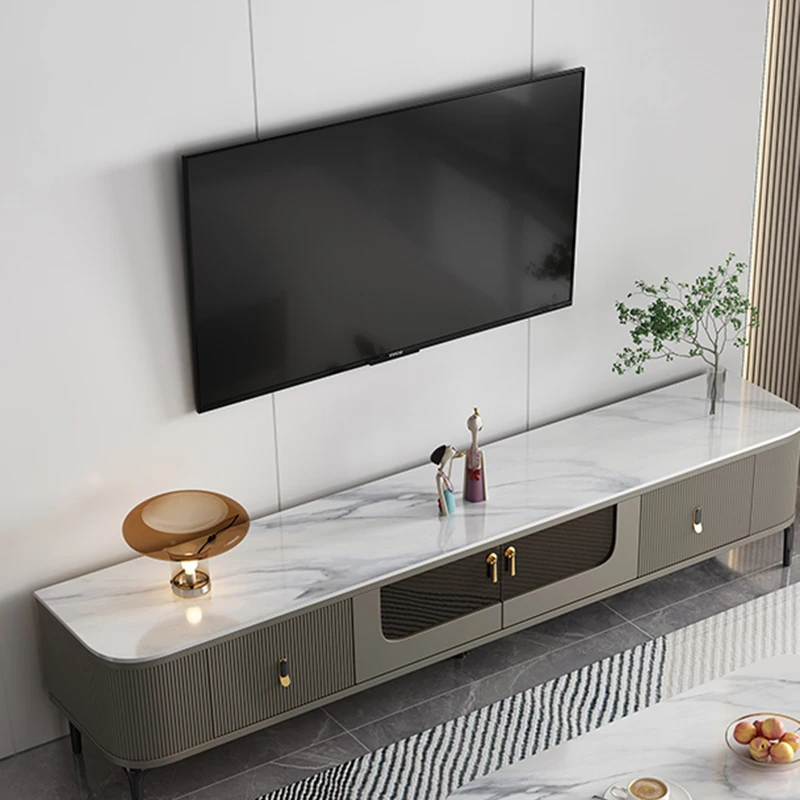 Television Tv Cabinet Floating Wall Shelf Salon Complete Living Room Wooden Mobile Luxury Supports Table Cradle Modern Furniture image 5