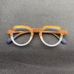 High quality frosted textured acetate men's frames Fashion handmade glasses Optical frames Make prescription glasses