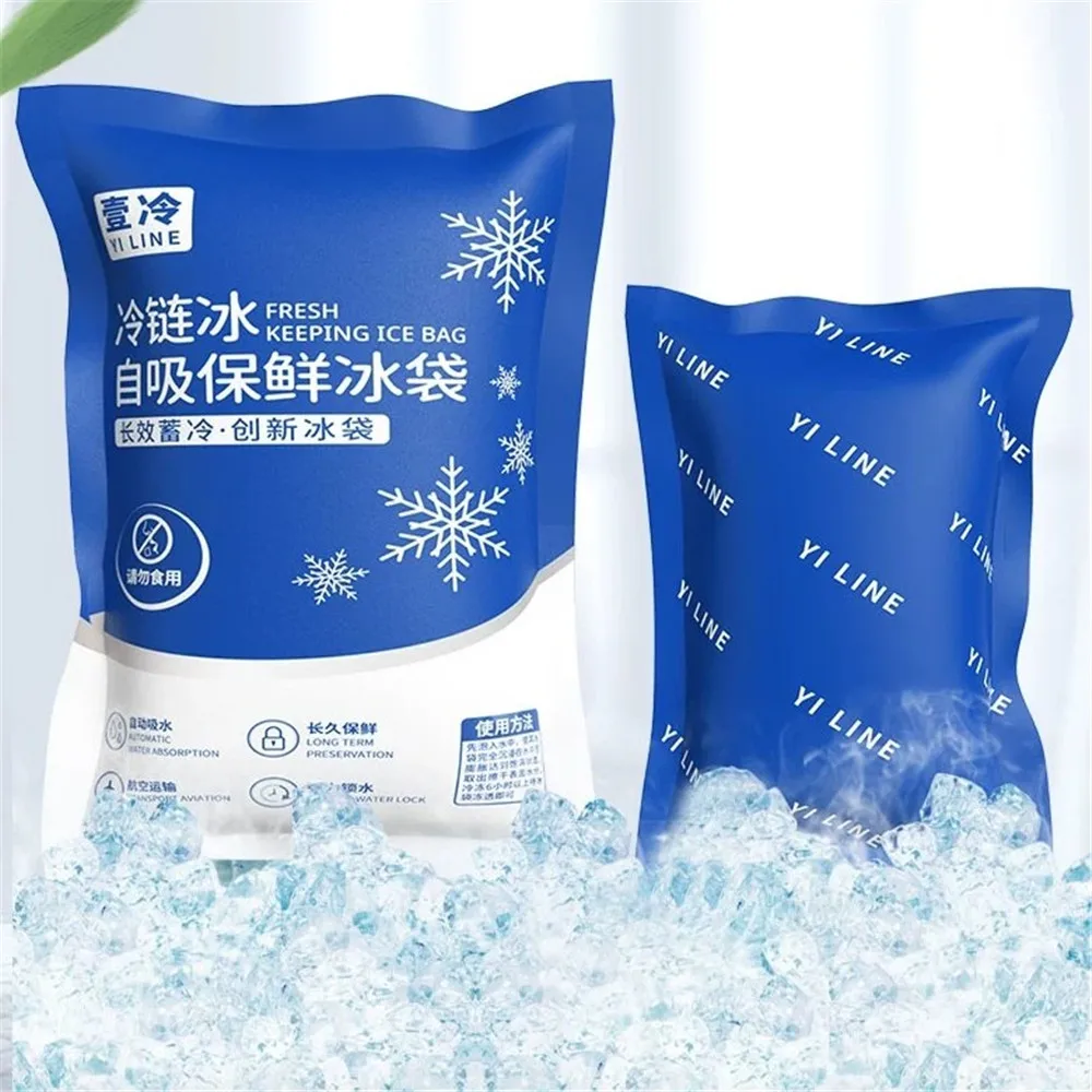 10PCS Ice Pack Reusable Self-priming Icing Cooler Bag Pain Cold Compress Drinks Refrigerate Picnic Food Keep Fresh Dry Ice Packs