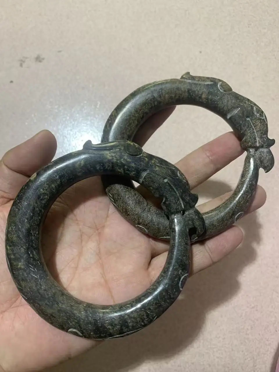 

Rare Old HanDynasty HeTian Jade dragon statue,Jade ,hand carving crafts,best collection&adornment,free shipping