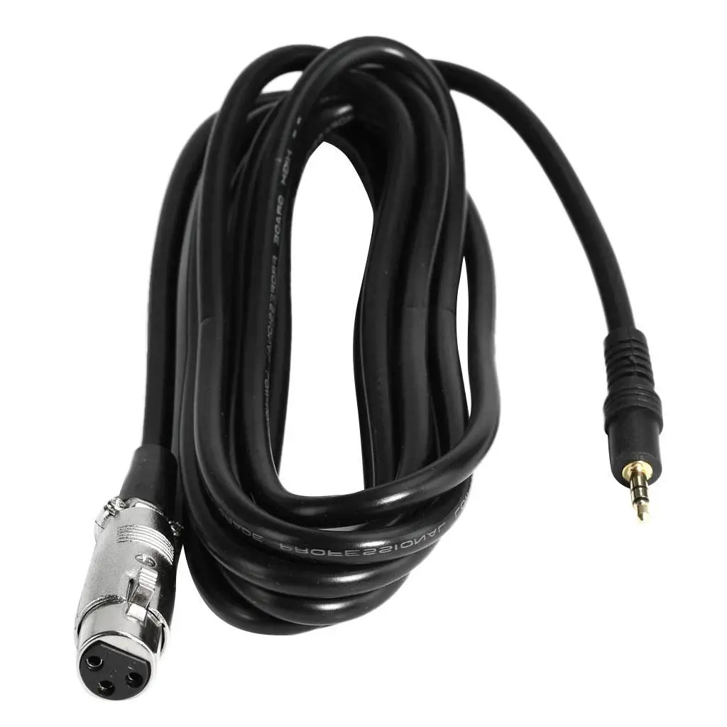 1.6ft Microphone Cable (Mic Cable, XLR Female to TRS Male 3.5)