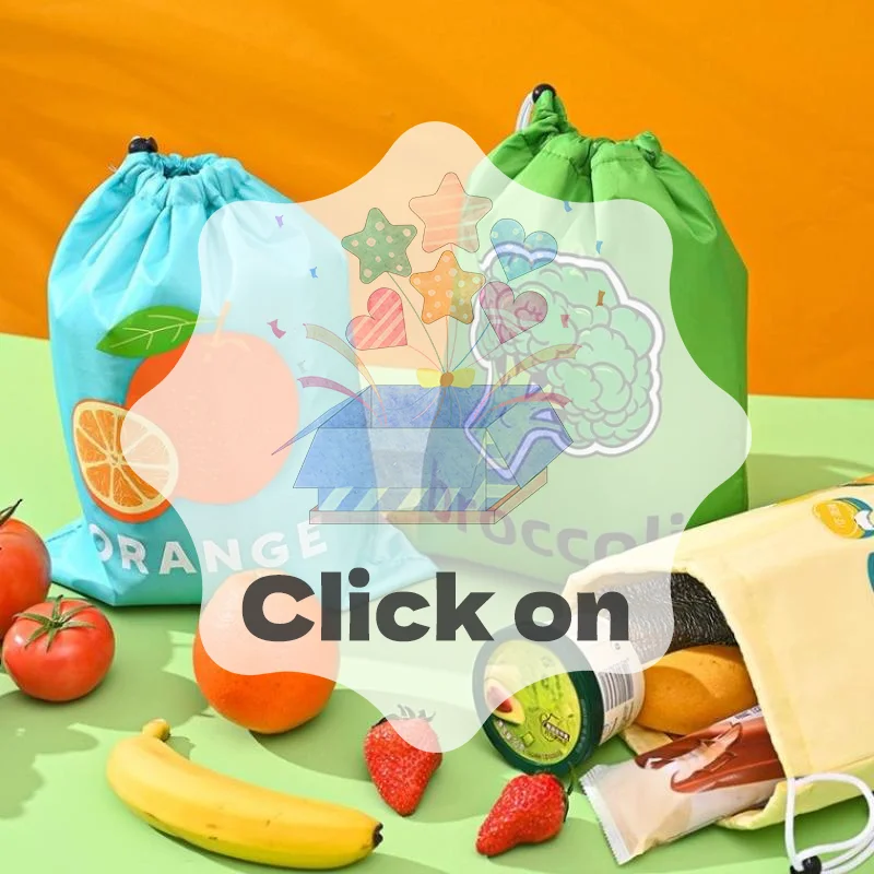 Bolsa de mantenimiento fresco de frutas y verduras, bolsa de almacenamiento de helado de brócoli y naranjas, bolsa aislante antiincrustante con cordón reutilizable, 1/3 Uds.