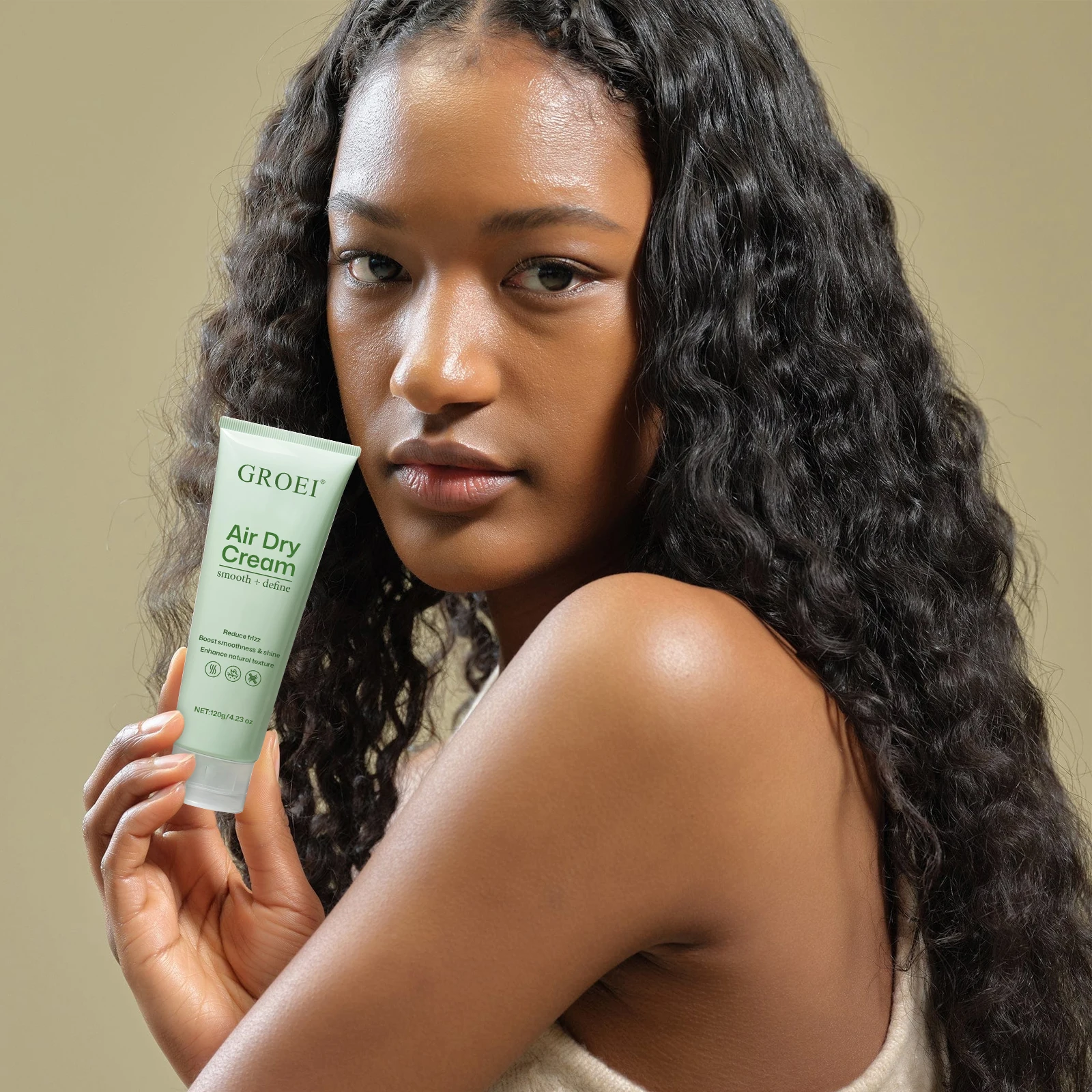 كريم تحديد الضفيرة غير لاصق يرطب لتحديد كريم تصفيف الشعر اللامع والترتد للشعر المتموج والمجعد