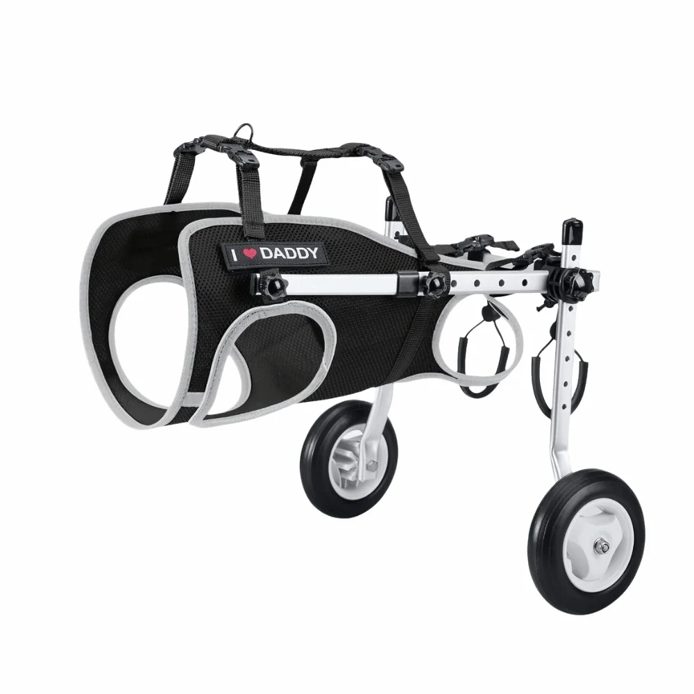 Reflective Strips Pet Dog Wheelchair Adjustable Lightweight Elderly Dogs Mobility Aid Portable Stable Hind Leg Support Cart