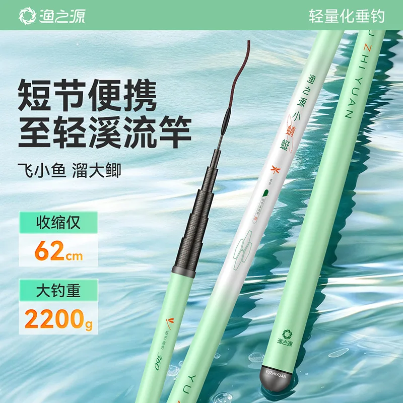 YUZHIYUAN 2026 Nueva Caña de Pesca para Pequeños Objetos, Caña de Pesca para Pequeños Objetos, Mini Caña de Pesca Corta para Pequeños Objetos, Set de Cañas de Pesca