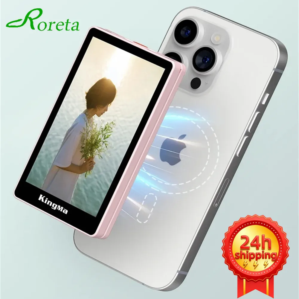 Roreta Smartphone Vlog Selfie Monitor Screen Magnetic Phone Rear Camera For Selfie Vlog Live Stream For Android Iphone Custom