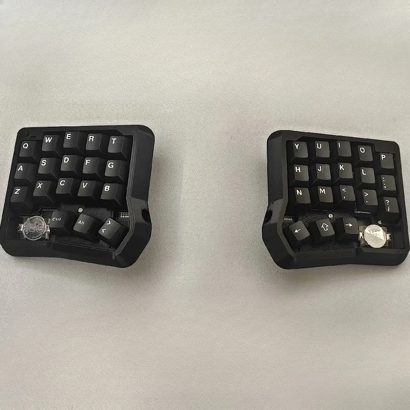 Kit de teclado mecânico dividido sem fio personalizado, layout de 36 teclas, hot plug, 2.4G, via mudança de chave, jogo de escritório