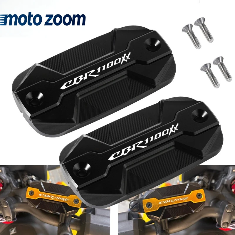 

2PCS Motorcycle Brake Cover For Honda CBR CBR1100XX 1997-2004 Modified CNC Left Right Brake Pump Cover Brake Oil Pot Cup Cover