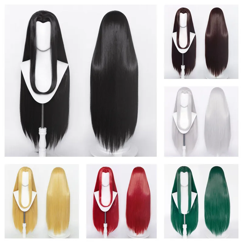 

100CM/40 Inches Chinese Style Cos Wig 11 Colors Ancient Style Cosplay Wig Black White Purple Cosplay Straight Hair for Halloween