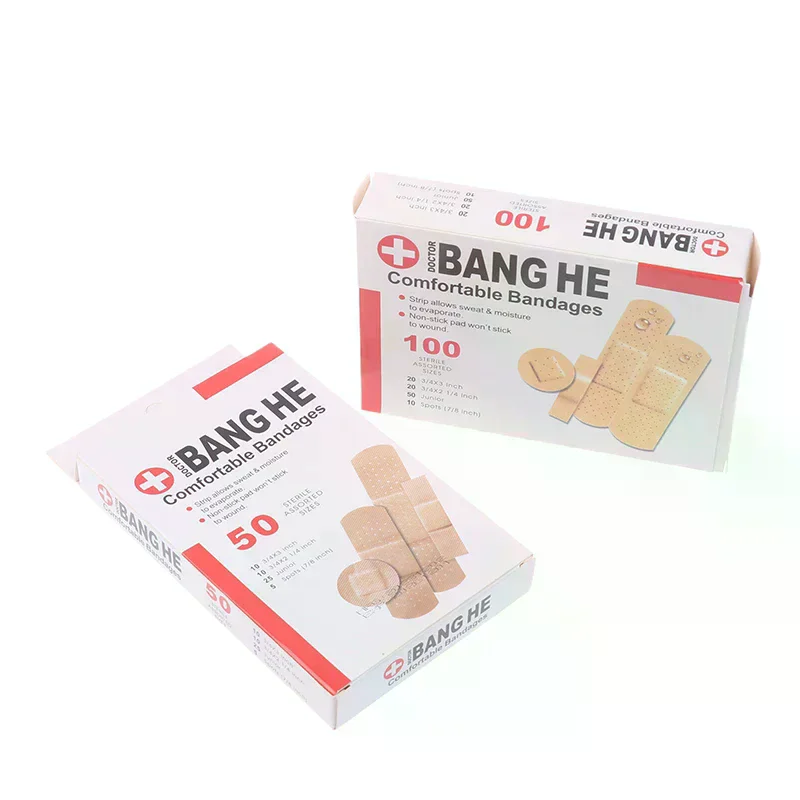 /ACR/Waterproof Band-Aids Bandages First Aid  Anti-Bacteria Wound Plaster 4 Size Home Travel Emergency Kits 50/100Pcs