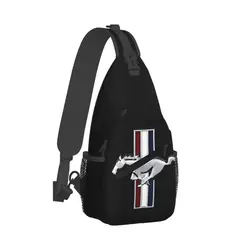 Klassieke Ford Mustang Logo Crossbody Sling Bags Heren Dames Borsttas Schouderrugzak Dagrugzak voor reizen Wandelen Fietsen Pack