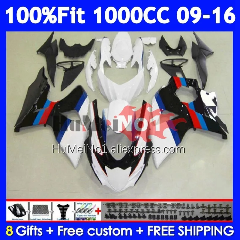 Injection Kit For SUZUKI GSXR-1000 GSX-R1000 GSXR 1000 K9 White black 120No.9 GSXR1000 2009 2010 2011 2012 13 14 15 16 Fairing