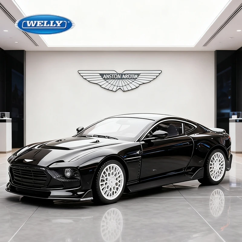 WELLY 1:24 Aston Martin Valour Supercar Auto in lega Fonde sotto pressione e veicoli giocattolo Modello di auto Modello in scala in miniatura Auto giocattolo per bambini