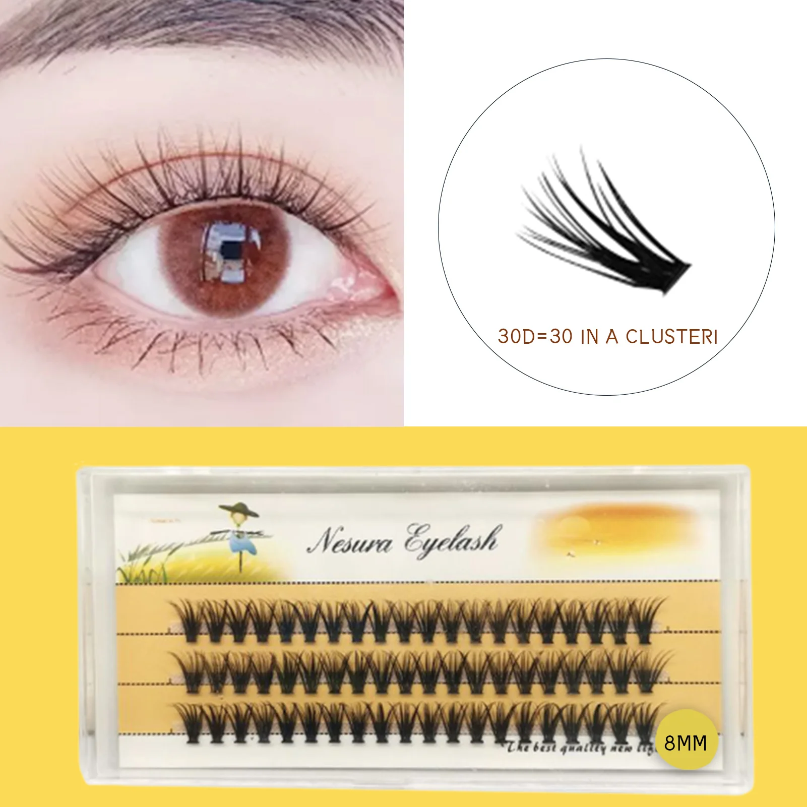 Fake Eyelashes Magnetic Reusable Small And Cute, Easy To Carry Suitable For Event Parties
