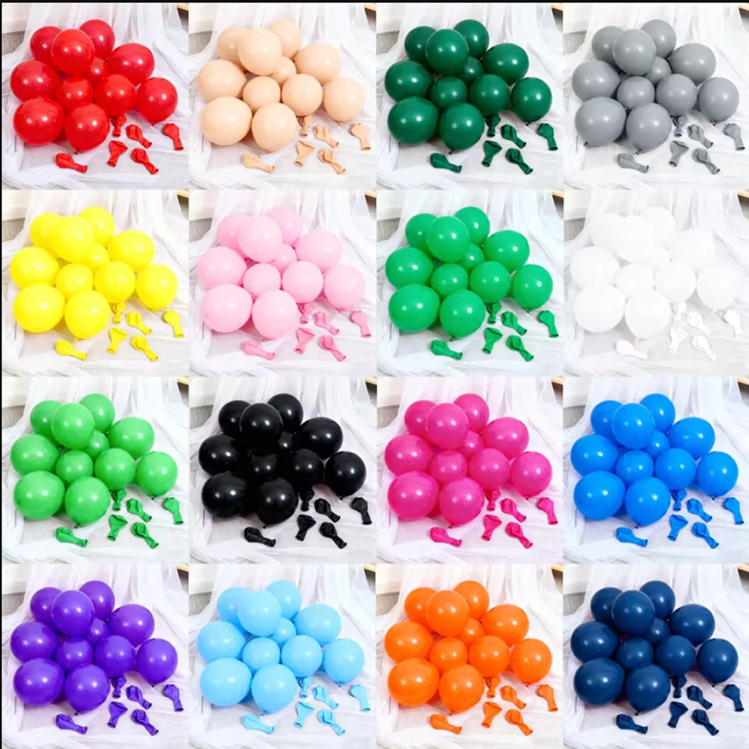 10/50/100 Piezas de Globos de Látex de 10 Pulgadas y 12 Pulgadas, Blancos, Rosas y Azules, para Helio, Decoración de Bodas, Fiestas de Cumpleaños para Adultos, Baby Shower