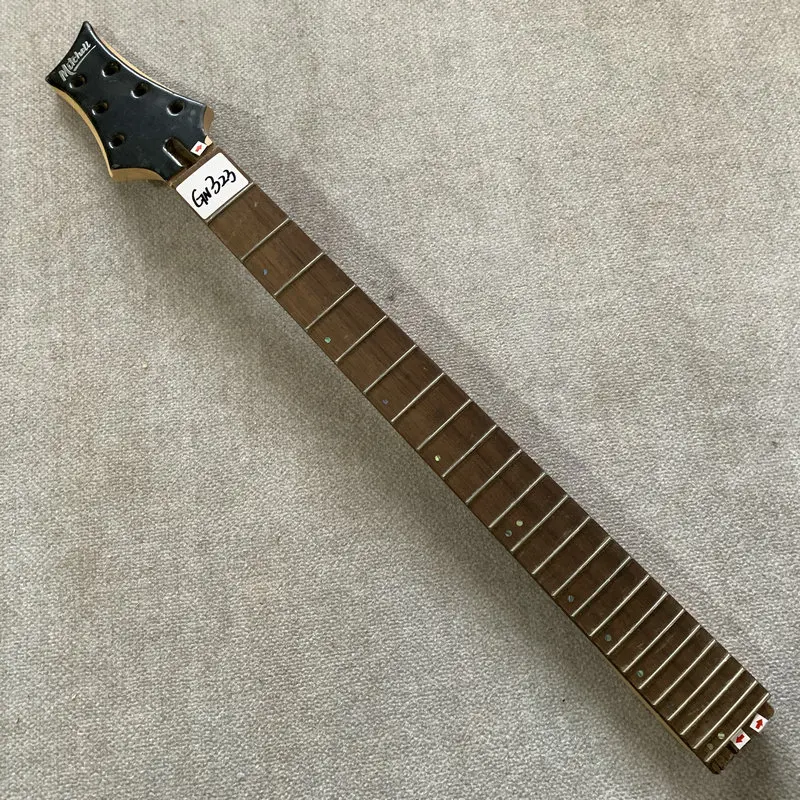 Original Mitchell LP Model Electric Guitar Neck 24 Frets Fingerboard Broken Shell Inlay for DIY Part F GN323