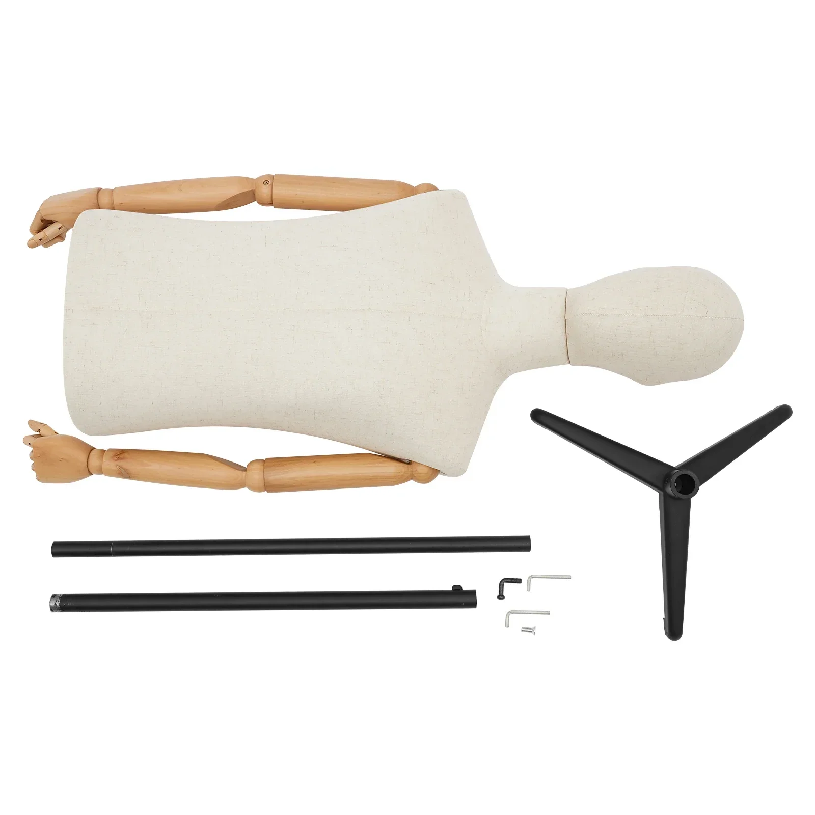 

Male Dress Form Display, Male Mannequin Torso with Head & Arms 53-76" Height Adjustable Mens Mannequin Body for Store Display