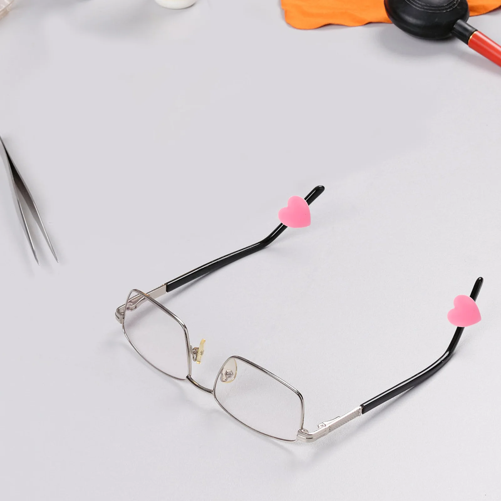20 قطعة سيليكون مكافحة زلة النظارات الأذن السنانير على شكل قلب نظارات قبضة التجنيب نظارات معبد نصائح للنظارات الشمسية الاستخدام اليومي