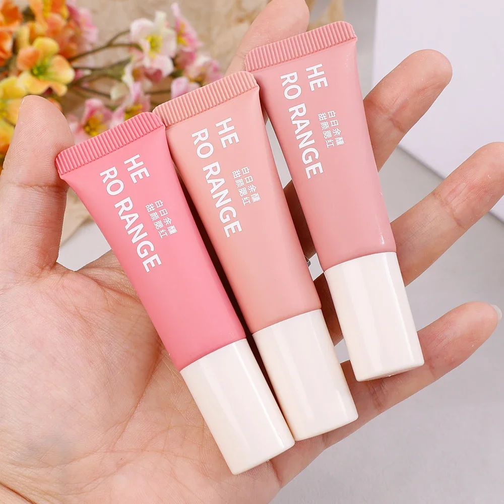 Wasserdichtes flüssiges Rouge, Gesichts-Make-up, feuchtigkeitsspendend, langlebig, natürlich, rosa, lila Tönung, Rouge-Creme, Aufhellung der Kontur, koreanische Kosmetik