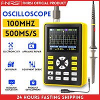 FNIRSI 5012H Handheld Digital Oscilloscope 500MS/s Sampling Rate 10MHz Analog Bandwidth 2.4 Inches Support Waveform Storage