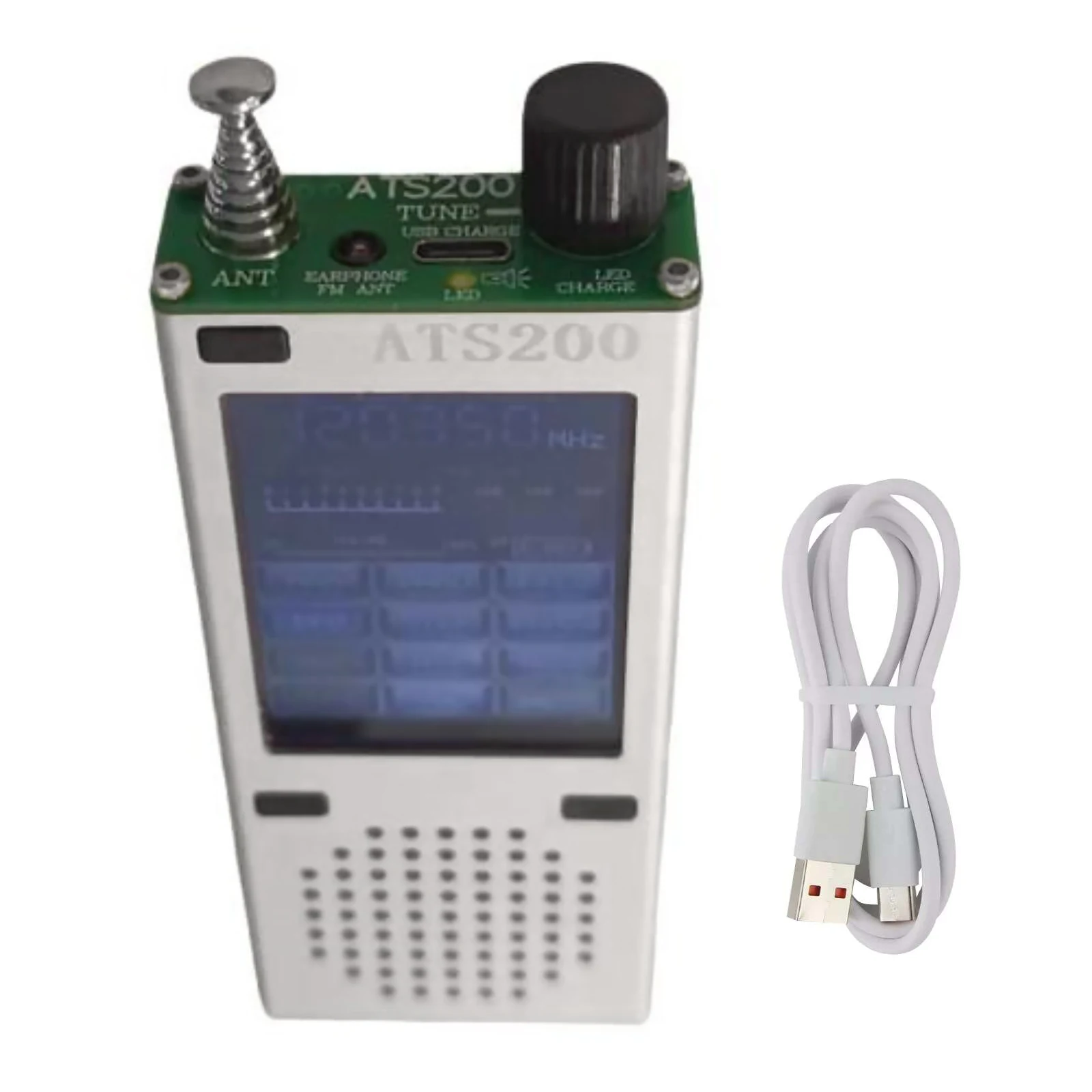 

1PC ATS200 Full Band Radio Receiver SI4732 ESP32 Aviation Band SSB Bluetooth 5.3 2.4 Inch Touch Display