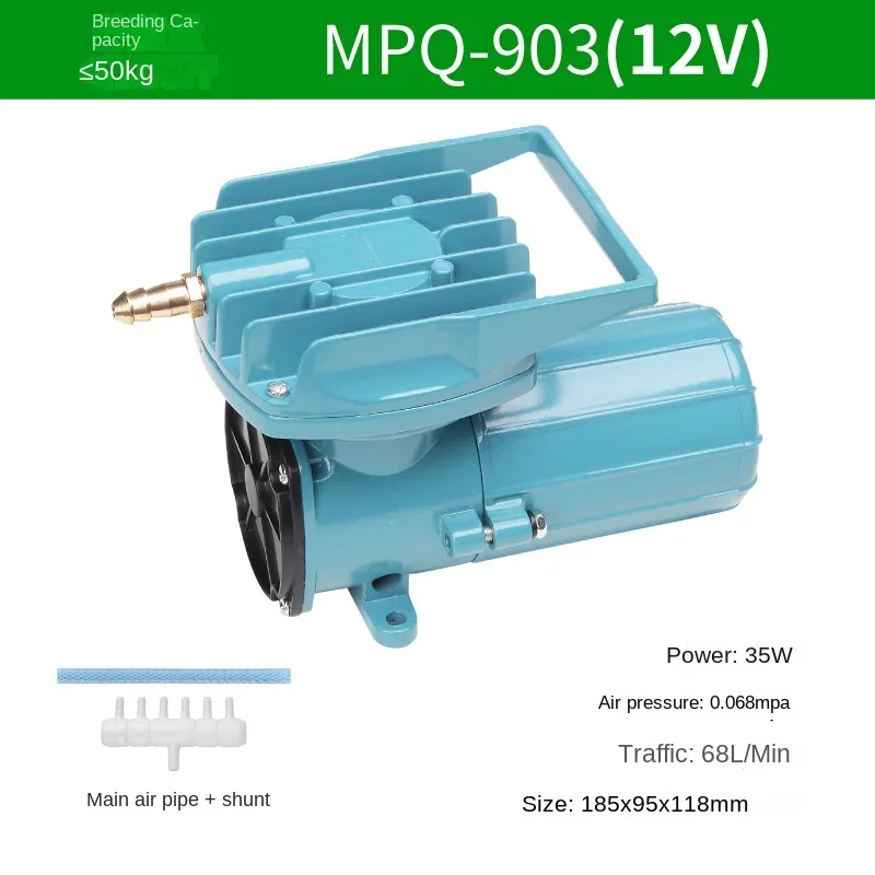 Resun Mpq Aquarium Vis Vijver Elektromagnetische Luchtpomp Auto Batterij Sigarettenaansteker Batterij Dc Zuurstofpomp Luchtpomp 12V 24V