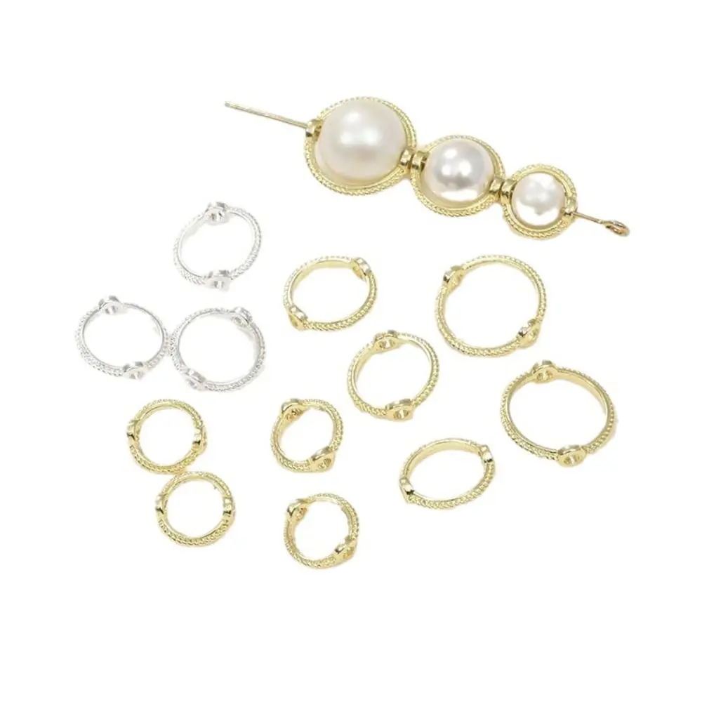 Bead Anel Conector para Colar e Pulseira, Cor Bead Círculo, DIY Através do Buraco, Anel Quadro, Moda, 6-10mm