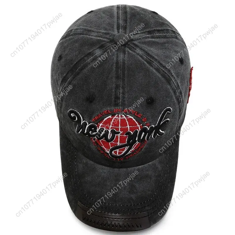 New Distressed Cotton Washed Baseball Cap Korean Outdoor Sunscreen Hat Casual And Versatile Street Spring And Autumn Sunhat