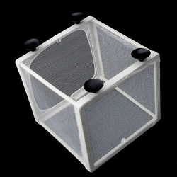 Aquarium Mesh Hatchery Fish Fry Breeder Box Separation Net with Suction Cups