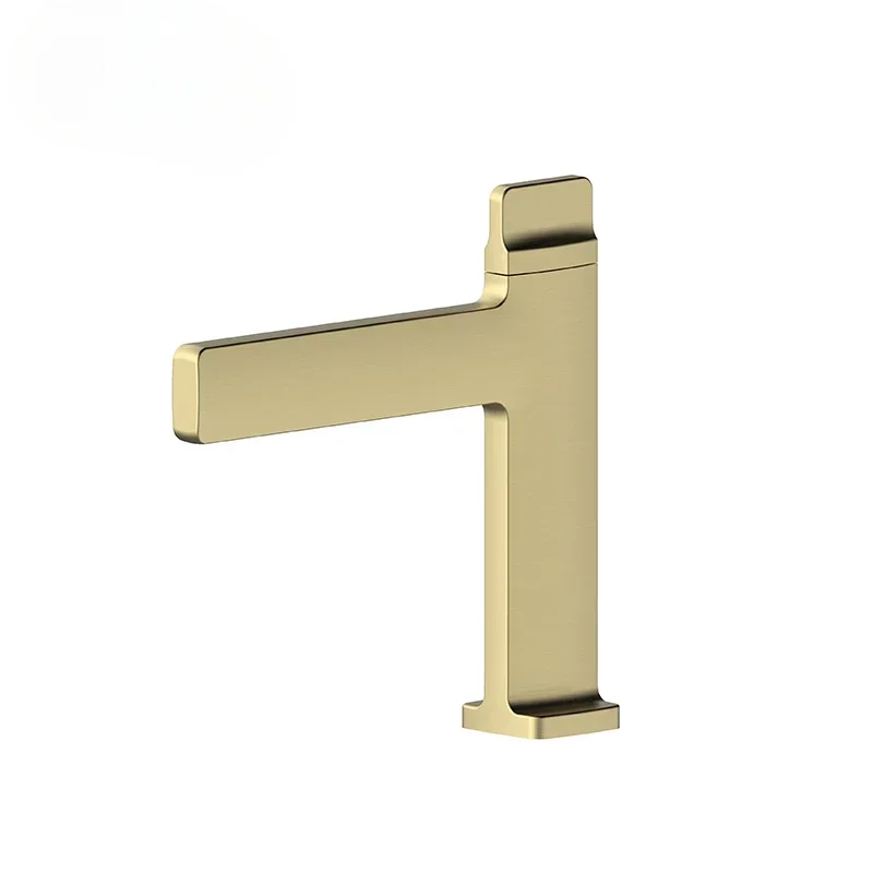 

Brushed Gold Bathroom Faucet Brass Bathroom Basin Faucet Cold And Hot Water Mixer Sink Tap Single Handle Deck Mounted Grey Tap