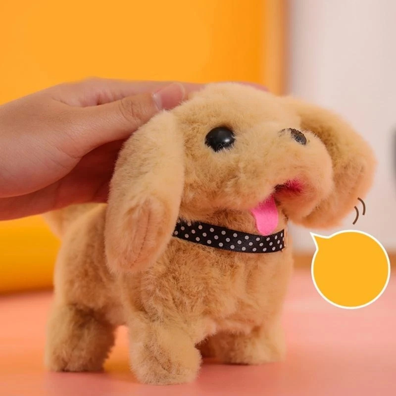 U13F Electric Barking Dog Simulation Pet Raise Toy Walking Animal With Carriers Plush Dog Dog Interactive Toy Baby Baby Crawling