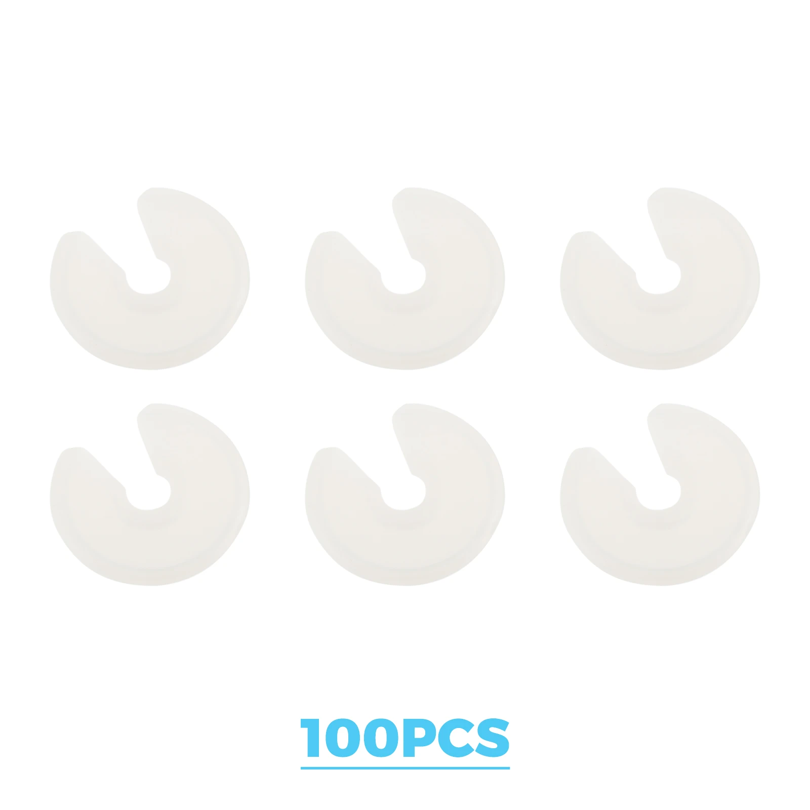 100 Pcs 19.5mm Gas Water Heater Brass Control Valve Core Plastic White Cap Cover Piece