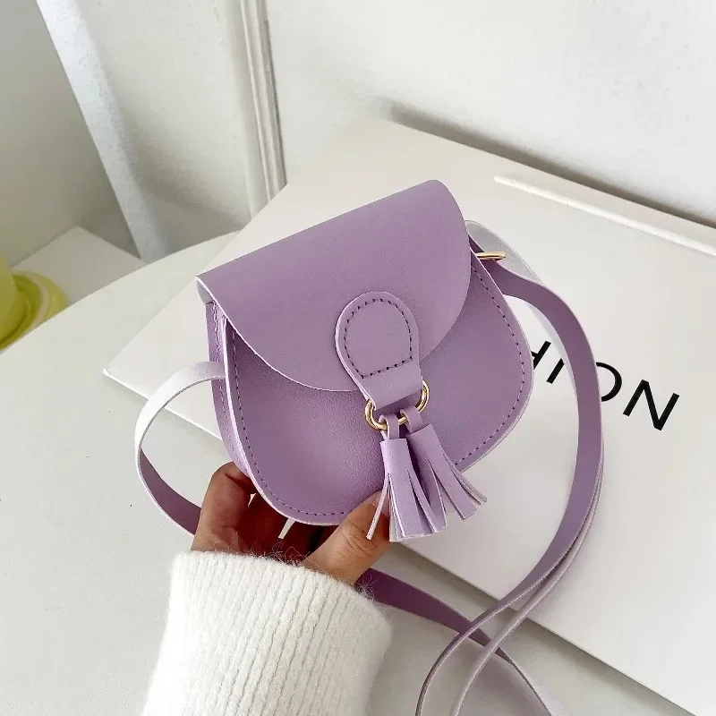 New Mini Children Bags Korean Edition Cute Princess Bag Single Shoulder Crossover Children Tassel Decorative Small Shoulder Bags