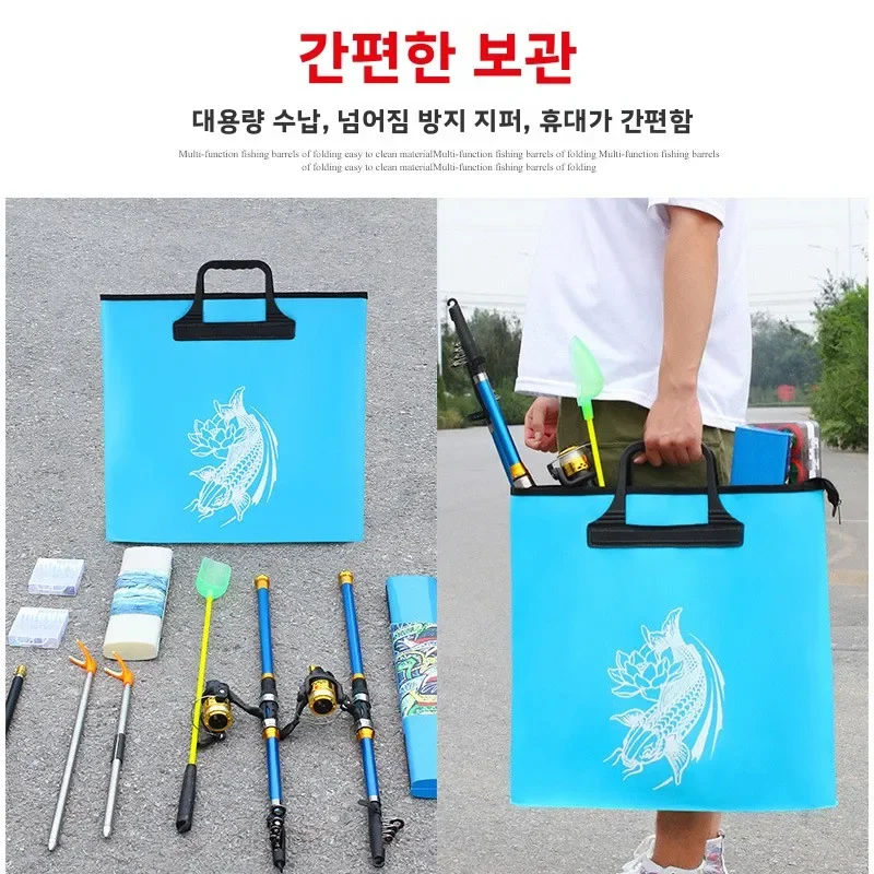 

Keeper Bag Trout Carp Saltwater Sea Live Fish Bucket Fishing Accessories Waterproof Breathable Mesh Gear Fit Portable