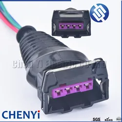 4 Pin auto waterproof wire harness cable sealed connector EFI female EV1 fuel Injector Ignition Coil plug Connector 282192-1