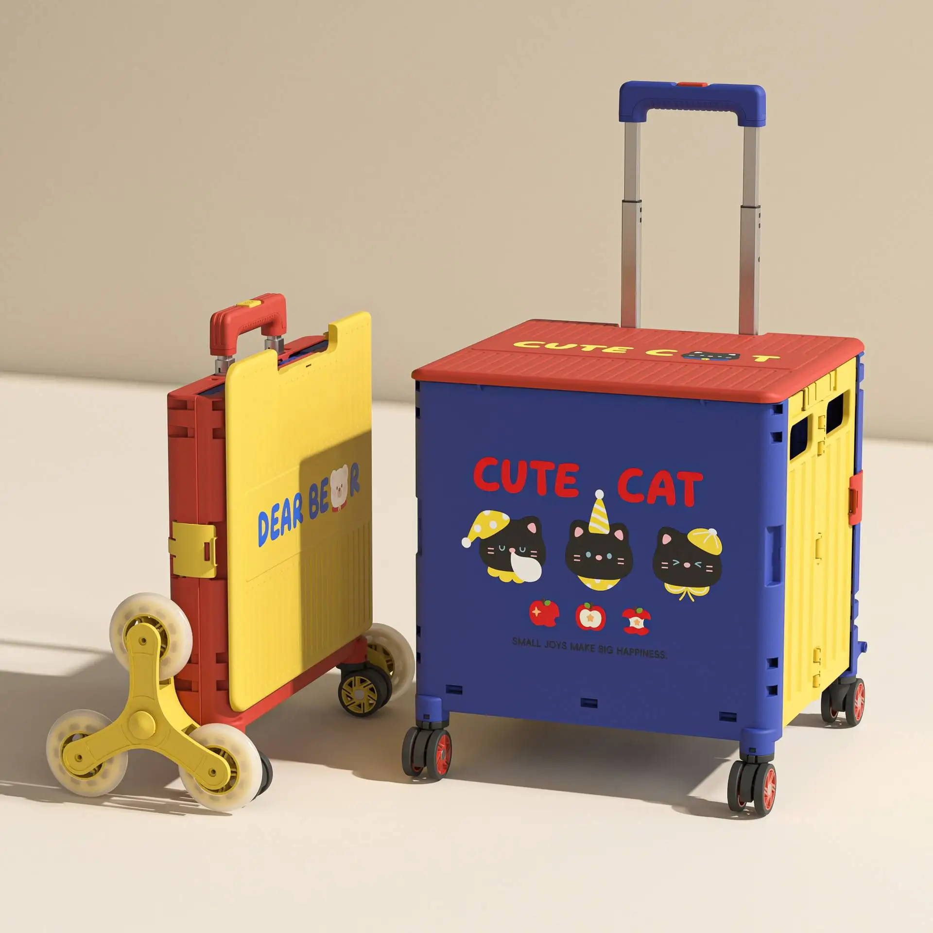 chariot-de-courses-portable-avec-tige-de-traction-ideal-pour-pique-nique-camping-montee-d'escaliers-achats-de-legumes-camping-en-plein-air-chariot-a-tirer