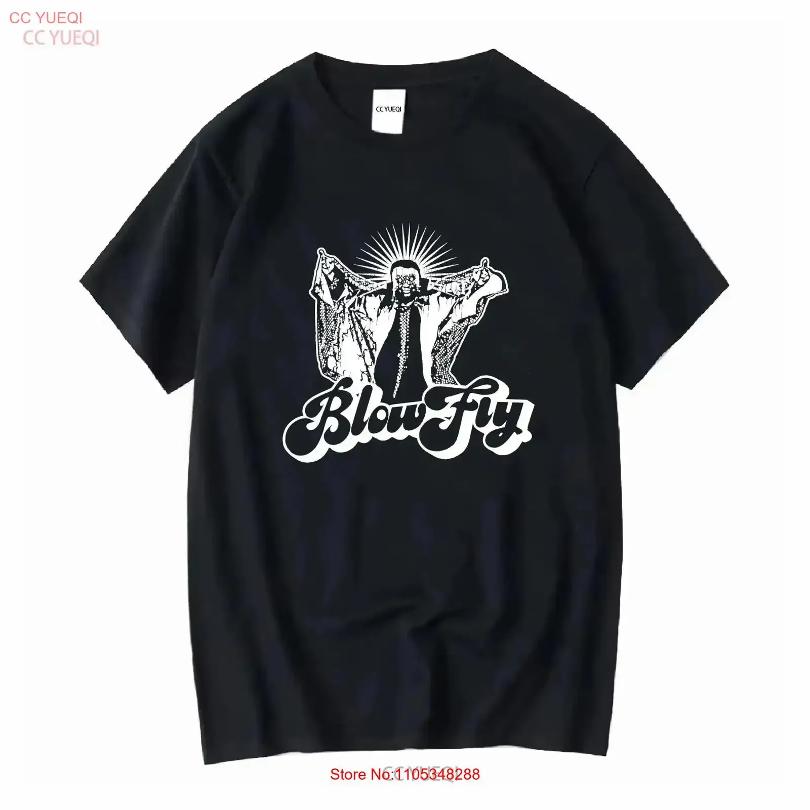 Blowfly T-Shirt Herren XL Schwarz Weiß Porno Freak Spell Out Logo Lässig Vintage Leicht gewaschen Leicht dehnbar Grafik Vintage